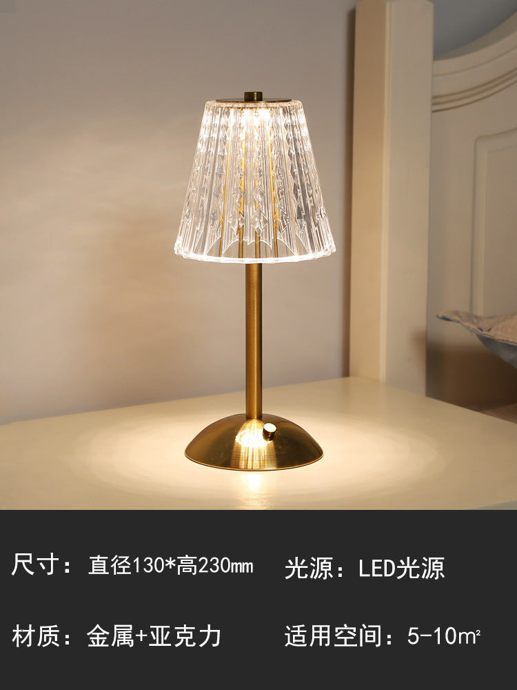 Ornate Crystal Table Lamp