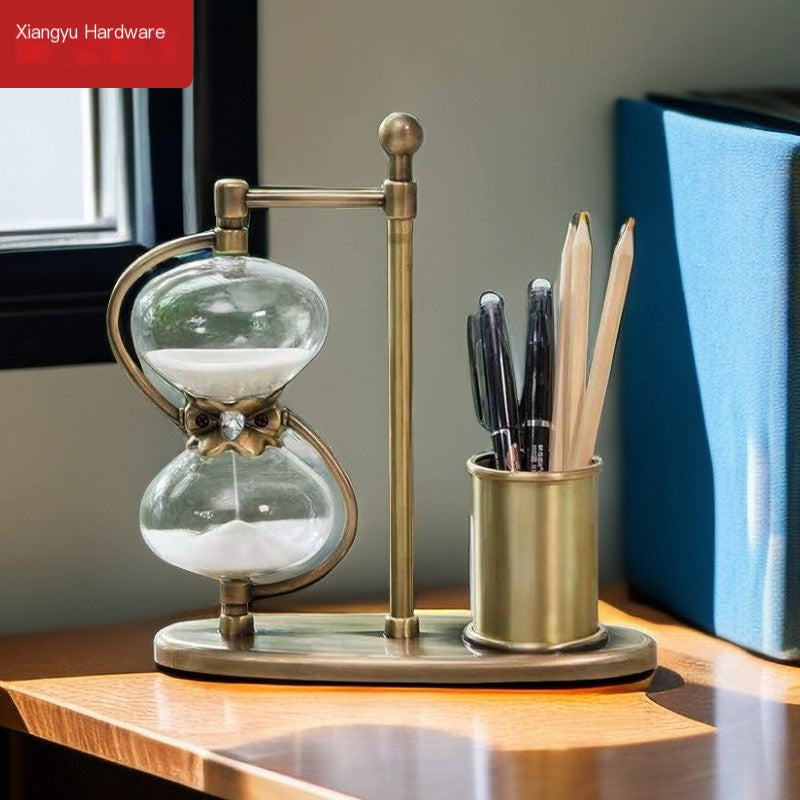 Hourglass Timer and Pen Holder