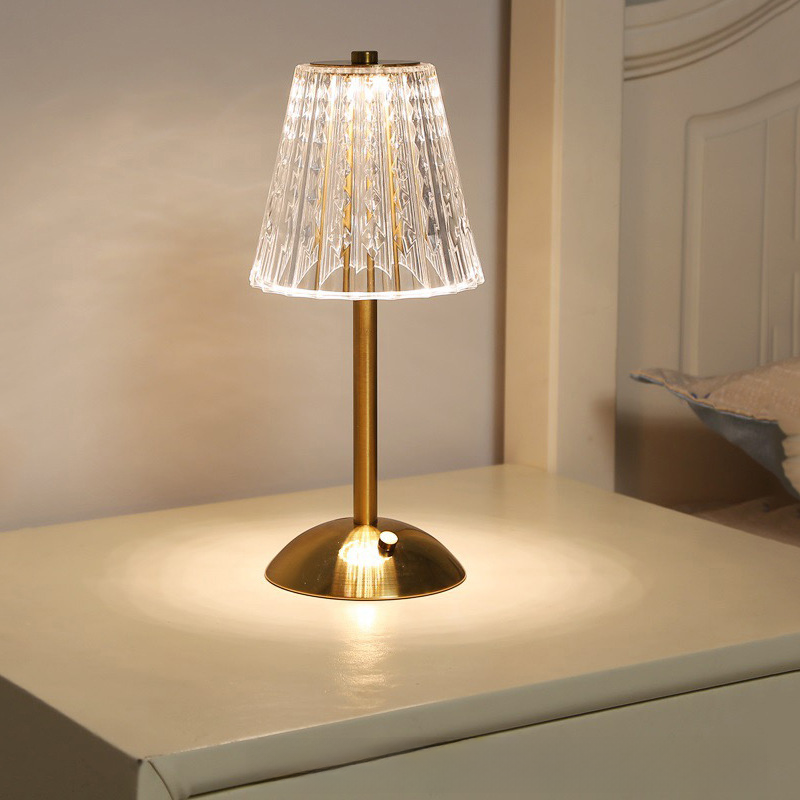 Ornate Crystal Table Lamp