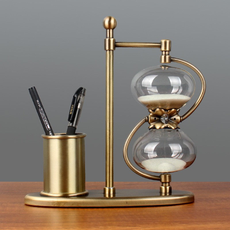 Hourglass Timer and Pen Holder