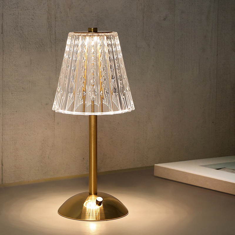 Ornate Crystal Table Lamp